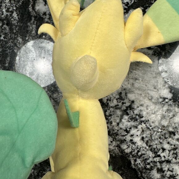 Pokemon Jazwares Leafeon Plush 12" Yellow Eevee Evolution Soft Stuffed Figure - Picture 13 of 16